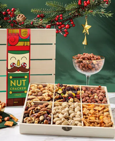 Bonnie & Pop Christmas Mixed Nut Gift Crate, 6 Sections In Multi