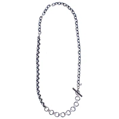 Gem Kingdom Men's Sterling Silver Link Chain Rebel Rebel I In Silver