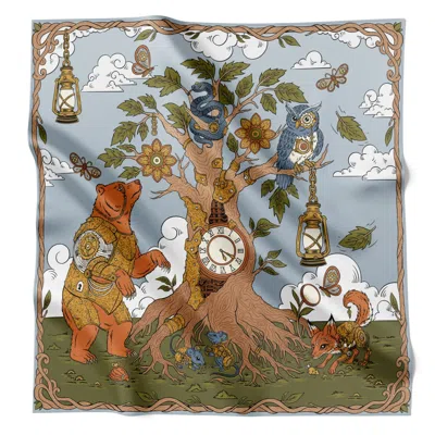 Squaïr Women's The Wood Between Hours Silk Twill Scarf In Multi