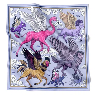 Squaïr Women's Le Bestiaire Céleste Silk Twill Scarf In Multi