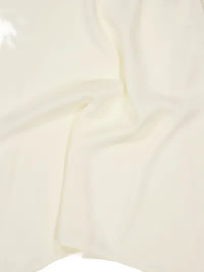 Stella Mccartney Layered Lace-trimmed Silk Crepe De Chine Midi Dress In White