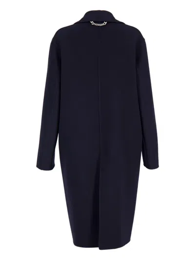 Stella Mccartney Double-breasted Wool Coat In Black