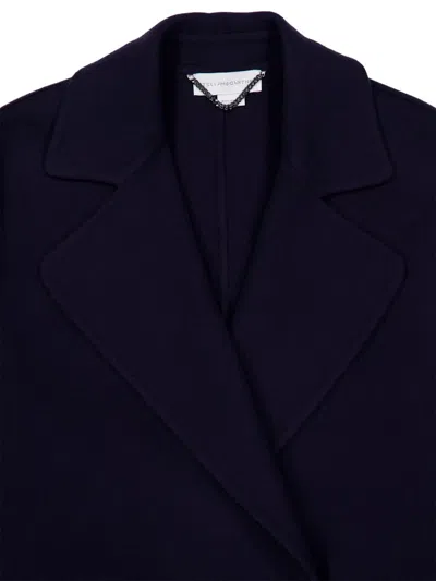 Stella Mccartney Double-breasted Wool Coat In Black