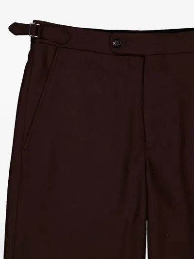 Bode Side-buckle Trousers In Brown