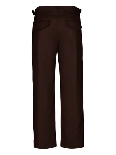 Bode Side-buckle Trousers In Brown