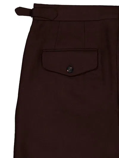 Bode Side-buckle Trousers In Brown
