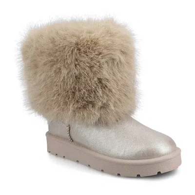 Journee Collection Womens Shanay Flat Heel Booties In Sand