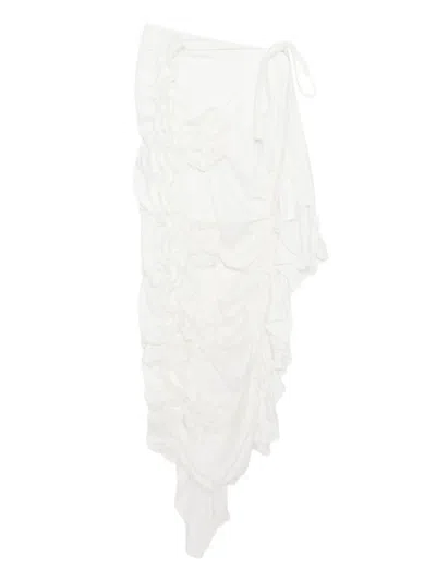 Roisin Pierce Rose Of Light Asymmetric Skirt In White