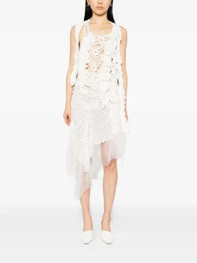 Roisin Pierce Floral-embroidered Top In White