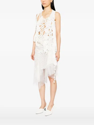 Roisin Pierce Floral-embroidered Top In White