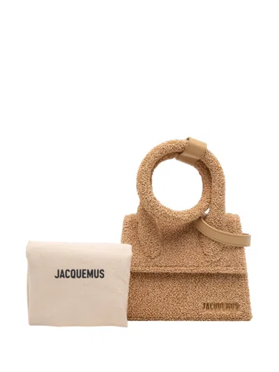 Pre-owned Jacquemus 2010-2025 Boucle Raffia Le Chiquito Noeud Satchel In Brown