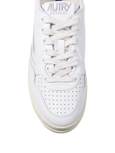 Autry Platform Low Logo Patch Sneakers In White