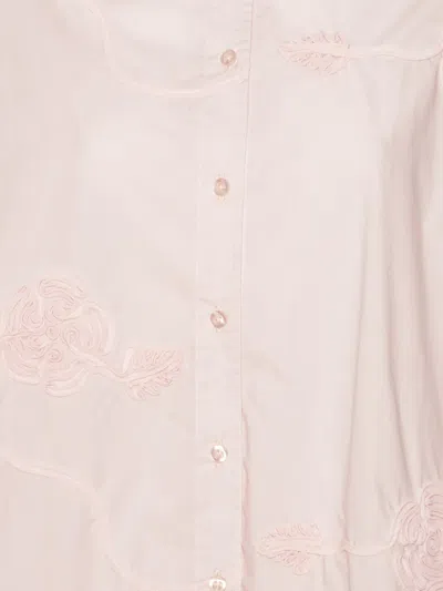 Rotate Birger Christensen Flower Oversized Shirt In Pink