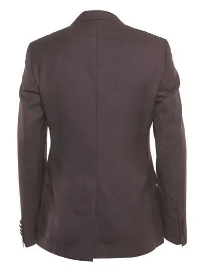 Pre-owned Dolce & Gabbana Crest-appliqué Blazer In Purple