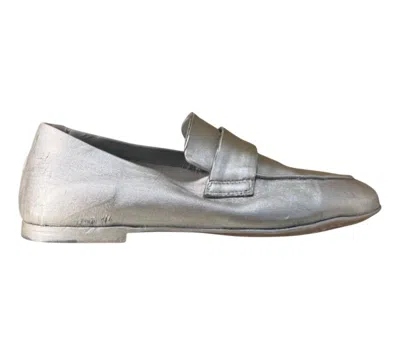 Officine Creative Women's Blair Leather Penny Loafer In Silver In Silver