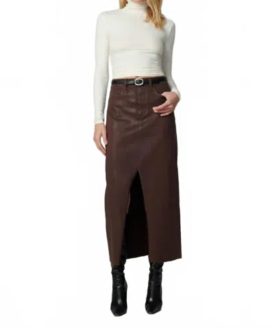 Joe's Jeans Eva Coated Maxi Skirt In Espresso In Brown
