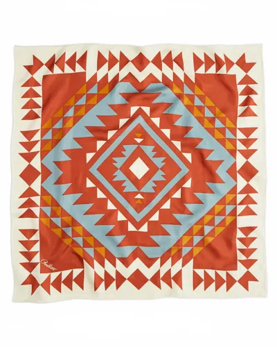 Pendleton Women's Smith Rock Silk Wild Rag Scarf In Tan Orange In Orange