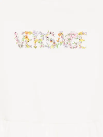Versace Logo-printed Babywear In White