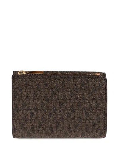 Michael Michael Kors Medium Bryant Logo-print Wallet In Brown