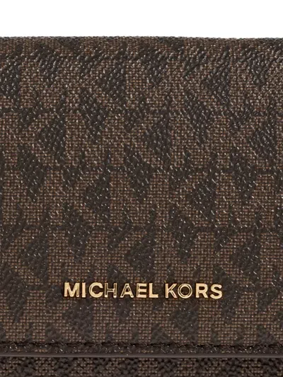Michael Michael Kors Medium Bryant Logo-print Wallet In Brown