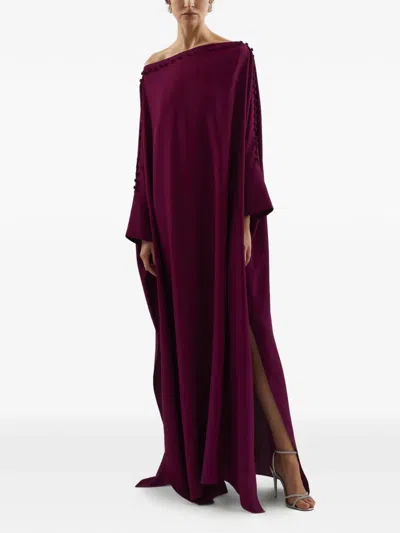 Taller Marmo Mila Button Maxi Dress In Purple