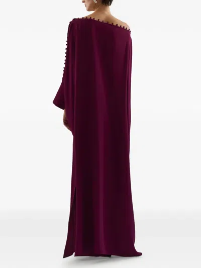 Taller Marmo Mila Button Maxi Dress In Purple