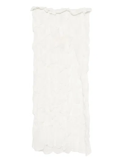 Roisin Pierce Asymmetric Hem Skirt In White