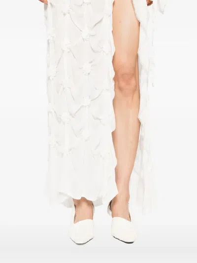 Roisin Pierce Asymmetric Hem Skirt In White