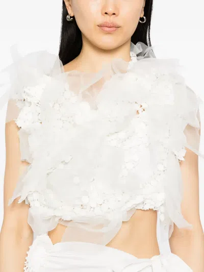 Roisin Pierce Floating Little Fleurs Blouse In White