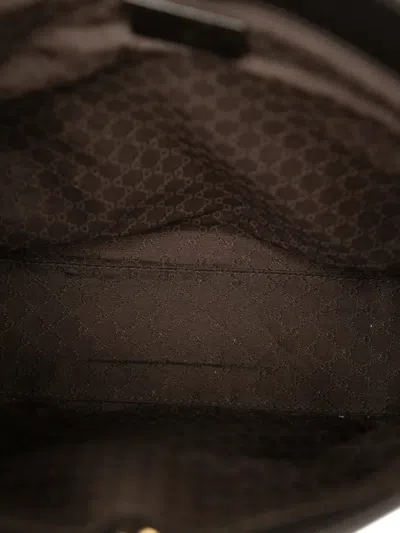 Pre-owned Gucci 2000-2015 Canvas Web Shoulder Bag In Brown