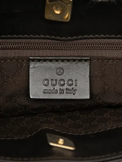 Pre-owned Gucci 2000-2015 Canvas Web Shoulder Bag In Brown