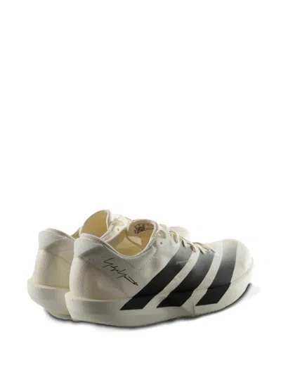 Y-3 White Black Adios 9 Mesh Elasticized Rubber-sole Sneakers In Neutral
