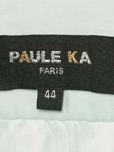 Pre-owned Paule Ka Organza Ribbon Skirt In Green