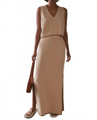 Sancia Bronwynne Knit Vest In Cashew In Brown