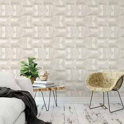 Tempaper Quilted Patchwork Peel & Stick Wallpaper In Neutral