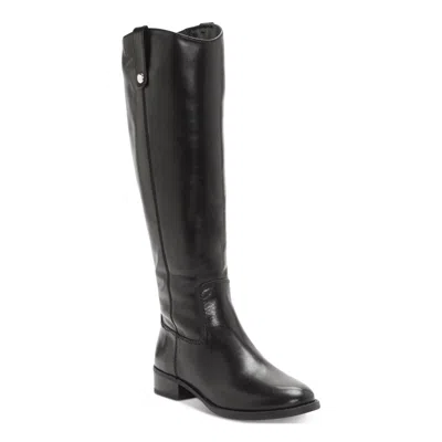Inc International Concepts Fawne Womens Black Leather Riding Boots Lion672 In Black