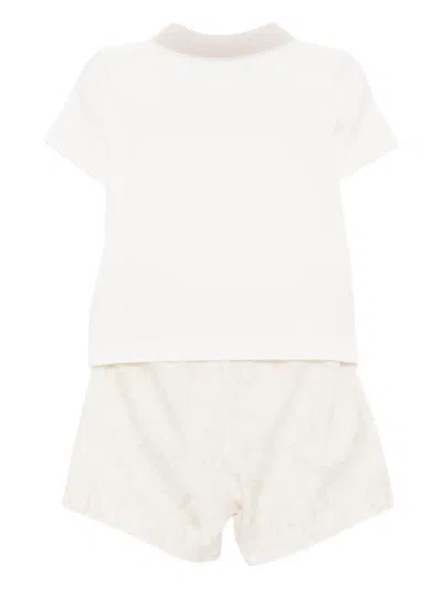 Versace Barocco Shorts Set In White