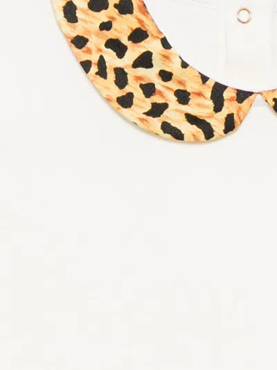 Versace Leopard-print Twill T-shirt In White