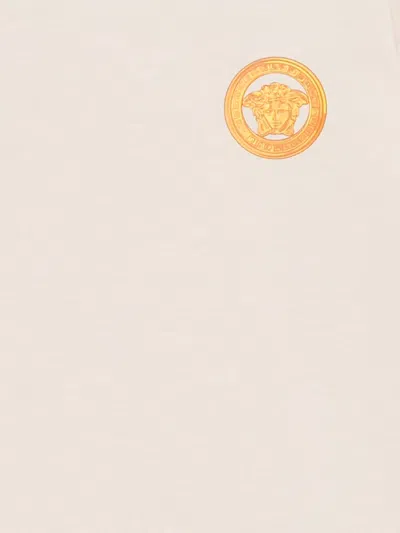 Versace Logo-printed T-shirt In Neutral