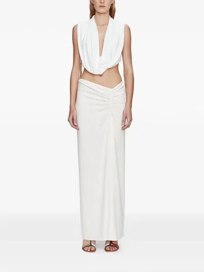 Christopher Esber Interlock Jersey Drape Top In White