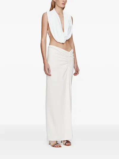 Christopher Esber Interlock Jersey Drape Top In White