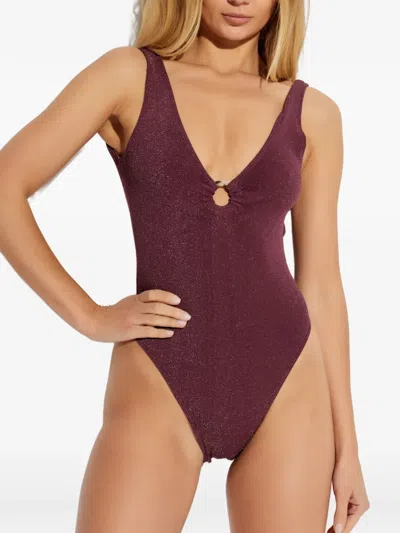 Bondeye Ring Mara Swimsuit In Burgundy