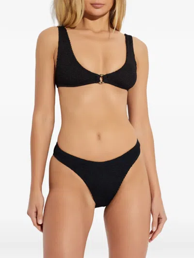 Bondeye Textured Bikini Bottom In Black