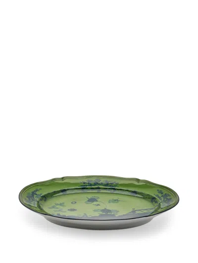 Ginori 1735 Oriente Italiano Porcelain Platter (30cm) In Green