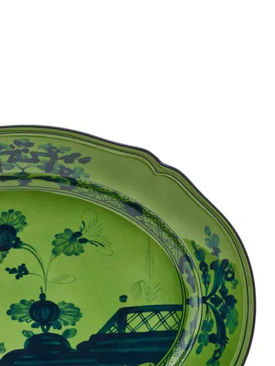 Ginori 1735 Oriente Italiano Porcelain Platter (30cm) In Green