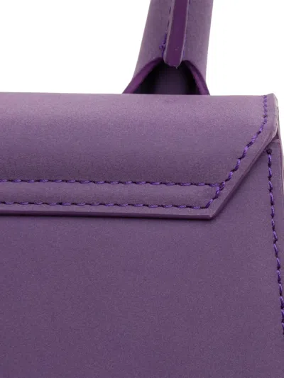 Pre-owned Jacquemus 2010-2025 Leather Le Chiquito Moyen Satchel In Purple