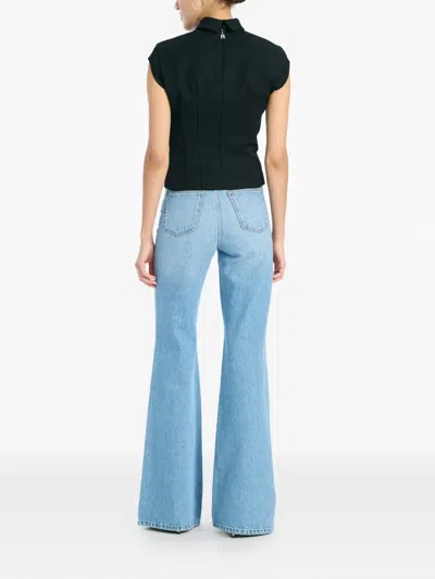 Rotate Birger Christensen Draped Top In Black