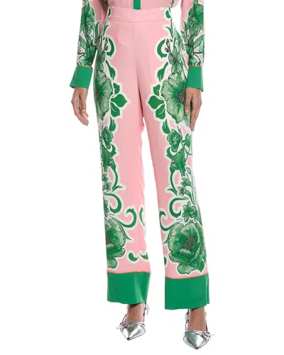 Borgo De Nor Havana Floral-print Crepe Straight-leg Pants In Animal Print