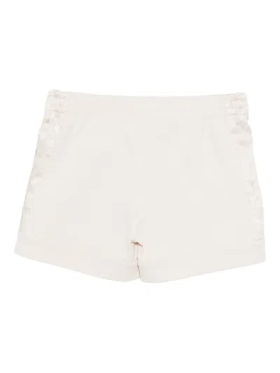 Versace Floral-print Shorts In White