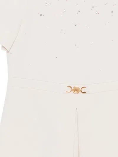 Versace Crystal Embellishment Dress In White